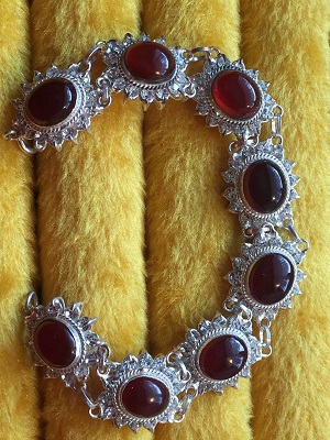 Black Stone Bracelet, Agate, Aqeeq, Afghan, Vintage Bracelet, Silver - Ruby  Lane